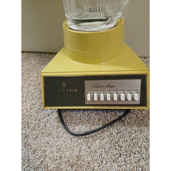 VTG MCM Waring Futura Series 8 Speed Blender Yellow Tested-Works! Model 11-156 - Picture 2 of 12